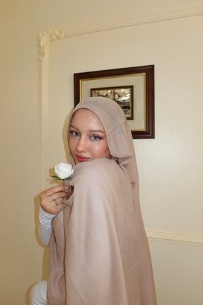 شال بژ زنانه پنبه ای FASHION - کد 856971401