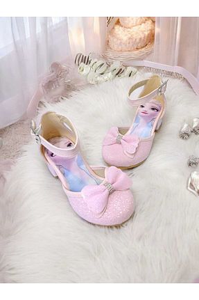 کفش پاشنه بلند کلاسیک صورتی بچه گانه پارچه ای pediashoes - کد 896045333