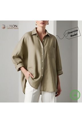 پیراهن خاکی زنانه اورسایز Shiron Sportswear&Company - کد 936940821