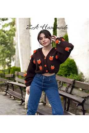 رویه قهوه ای زنانه کراپ Butik - کد 929988195