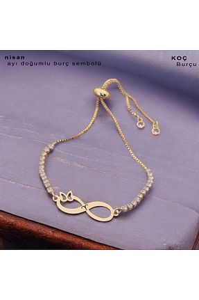 دستبند طلا طلائی زنانه 14 عیار ARCHINO GOLD - کد 906305959