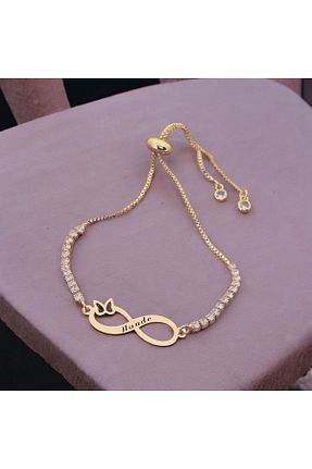 دستبند طلا طلائی زنانه 14 عیار ARCHINO GOLD - کد 906304058