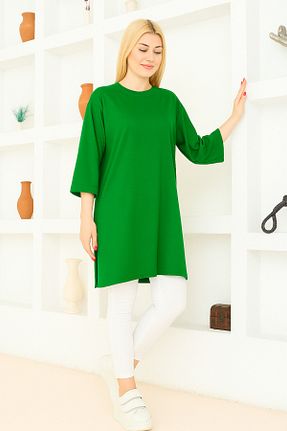 تیشرت سبز زنانه اورسایز nacar çarşı - کد 934473039