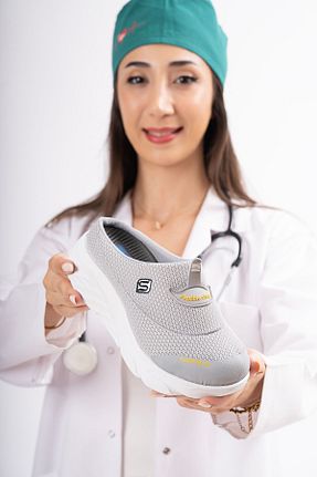 دمپائی اسپرت طوسی زنانه پارچه ای sandal spor - کد 856194627