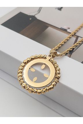 گردنبند استیل ( فولاد ) زرد زنانه استیل ضد زنگ Siya Silver - کد 870870767
