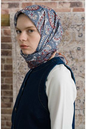 روسری رنگی پلی استر Fatma Atasoy - کد 940531900