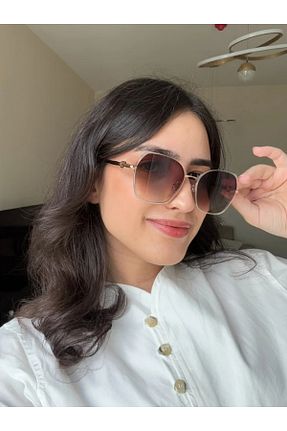 عینک آفتابی قهوه ای زنانه 51 RoseandRoses - کد 940553234