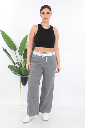 شلوار طوسی زنانه پنبه ای EXİTLİNE - کد 940533474