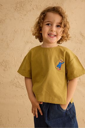 پیراهن سبز بچه گانه یقه دوچرخه Fahhar Kids - کد 940632113