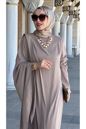 لباس حجاب طلائی زنانه اورسایز Zümra Tesettür Moda - کد 940550018