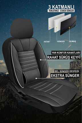 روکش صندلی خودرو سفید GM-DESIGN - کد 940529958