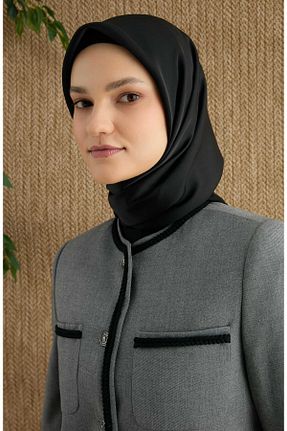 روسری مشکی ساتن Fatma Atasoy - کد 940527160