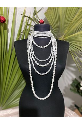 گردنبند مروارید سفید نقره TUHAM AKSESUAR - کد 940529271