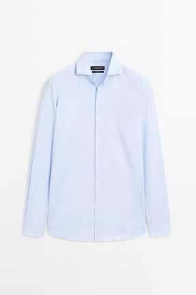 پیراهن آبی مردانه رگولار Massimo Dutti - کد 940536491