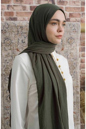 شال خاکی زنانه Fatma Atasoy - کد 940540210