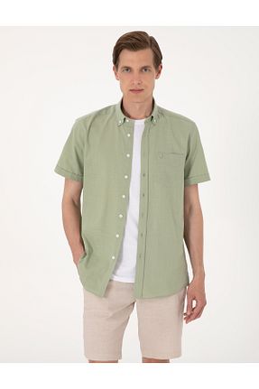 پیراهن سبز مردانه رگولار Pierre Cardin - کد 940566407