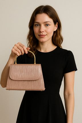 کیف مجلسی صورتی زنانه چرم مصنوعی ZİVORA - کد 940459923