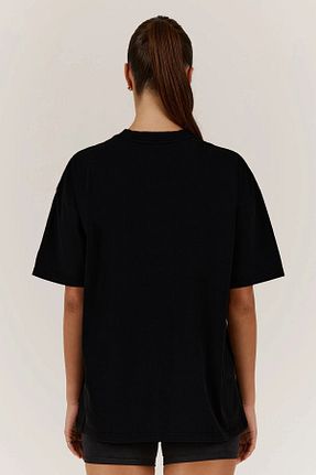 تیشرت مشکی زنانه اورسایز MODA - کد 940491911