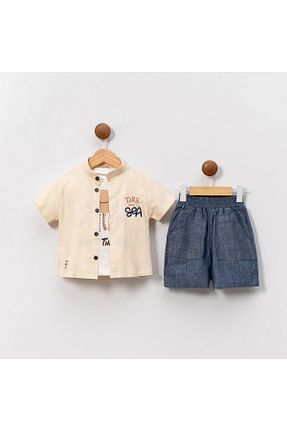 ست بالاتنه و پائین تنه زرد بچه گانه بافتنی NerKids - کد 940456924
