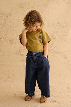 شلوار آبی بچه گانه بافتنی Fahhar Kids - کد 940634046