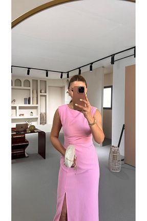 لباس صورتی زنانه بافتنی Sezgi Tekin - کد 940575455