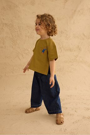 پیراهن سبز بچه گانه یقه دوچرخه Fahhar Kids - کد 940632113