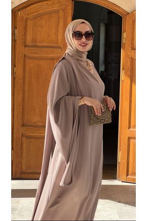 لباس حجاب طلائی زنانه اورسایز Zümra Tesettür Moda - کد 940550018
