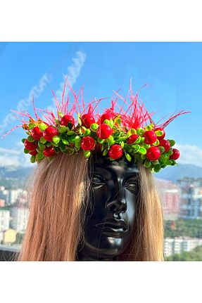 تاج قرمز زنانه فلزی queen accessories - کد 940460552