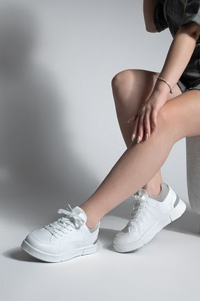 کفش اسنیکر طوسی زنانه بند دار Marjin - کد 940589978
