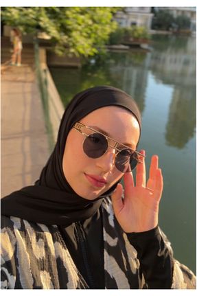 روسری مشکی ساده QYMOS PRIVE - کد 940752537