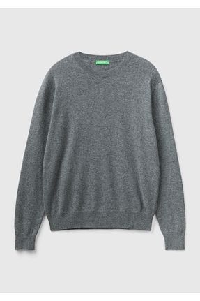 پلیور طوسی مردانه ساده United Colors of Benetton - کد 774046979