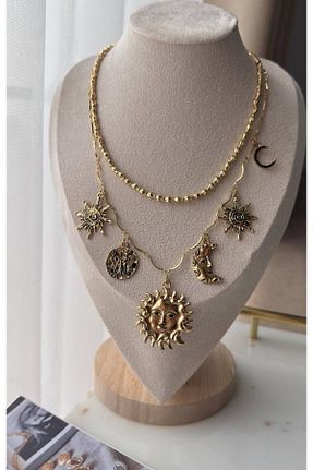 گردنبند استیل ( فولاد ) زرد زنانه استیل (فولاد) HND collection - کد 940559903