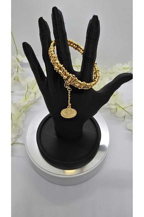دستبند استیل (فولاد) زرد روکش طلا michelle takı zerafetin yeni adresi - کد 940755461