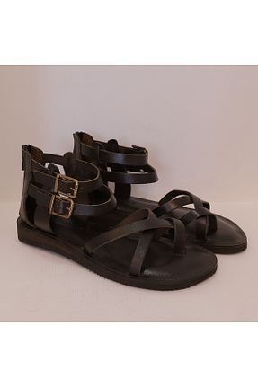 صندل قهوه ای زنانه پاشنه تخت by emine eren emotion shoes - کد 940572777