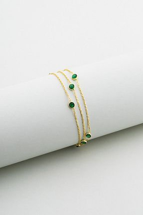 دستبند نقره سبز زنانه 925 عیار So Chic - کد 135795793