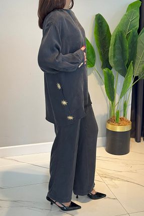 ست بالاتنه و پائین تنه حجاب طوسی زنانه رگولار Missemramiss - کد 940627266