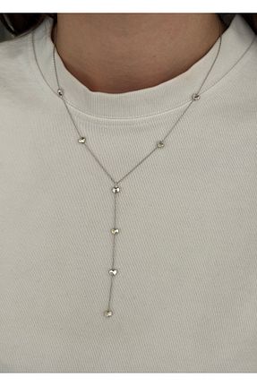 گردنبند جواهر طلائی زنانه برنجی KİLİGİSTANBUL - کد 940631323