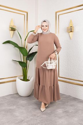 لباس حجاب بژ زنانه رگولار HARMAN BUTİK - کد 940652972