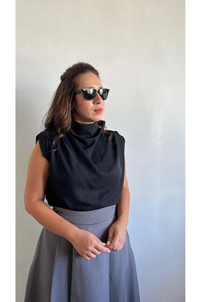 بلوز مشکی زنانه ساده Gizybutik - کد 940672830