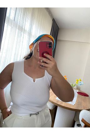بلوز سفید زنانه ساده Tisya butik - کد 940673325