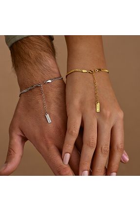 دستبند نقره زرد زنانه 925 عیار Parla - کد 940677025