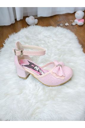 کفش پاشنه بلند کلاسیک صورتی بچه گانه پارچه ای pediashoes - کد 896045333