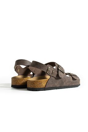 صندل اسپرت قهوه ای مردانه چرم مصنوعی COMFORT OF PANTOFOLE - کد 786486913