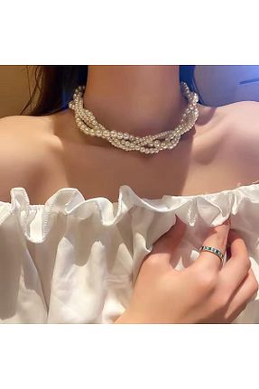 گردنبند مروارید سفید نقره TUHAM AKSESUAR - کد 940699888
