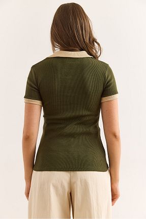 بلوز خاکی زنانه ساده Olalook - کد 940723589