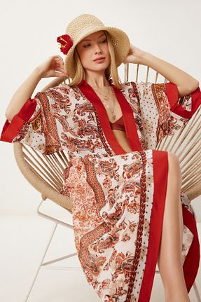 کیمونو و کافتان رنگی زنانه پلی استر Lovelyİstanbul - کد 940728512