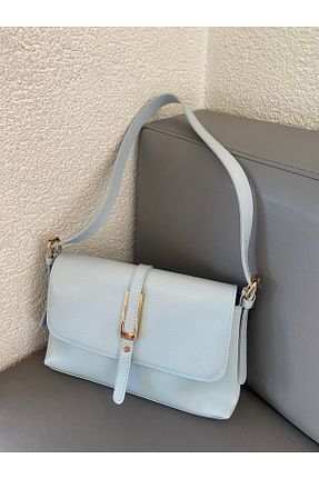 کیف دوشی آبی زنانه چرم مصنوعی ÇANTA - کد 940713769