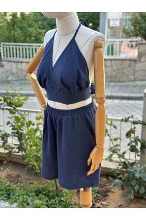 ست بالاتنه و پائین تنه سرمه ای زنانه بافتنی Paseam Atelier - کد 940723820