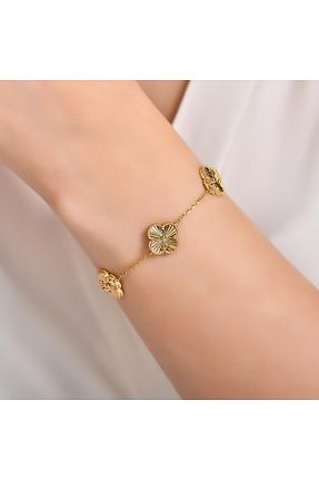 دستبند نقره زرد زنانه 925 عیار vogutima - کد 940598483