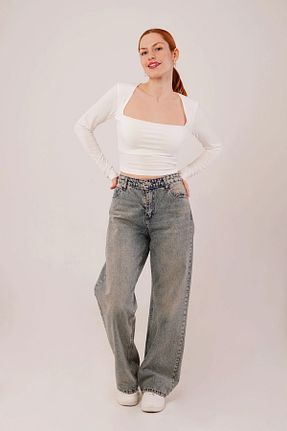 بلوز رنگی زنانه یقه مربعی Genel Markalar - کد 904066499